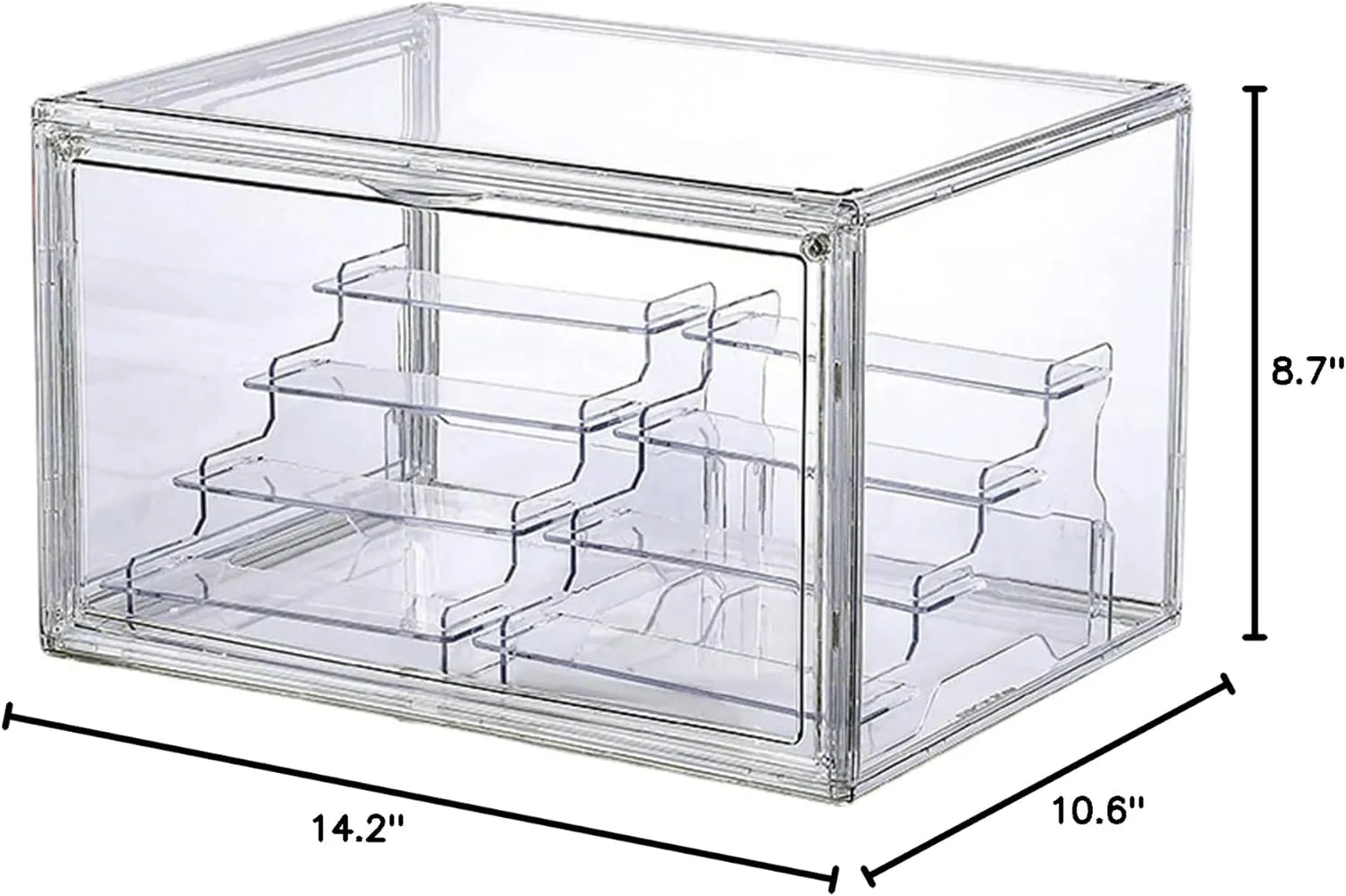 Kuzhi Anti-Dust and Display Acrylic Box,Building Blocks Base Compatible with Various Building Block Toys (14Wx11L, Transparent)