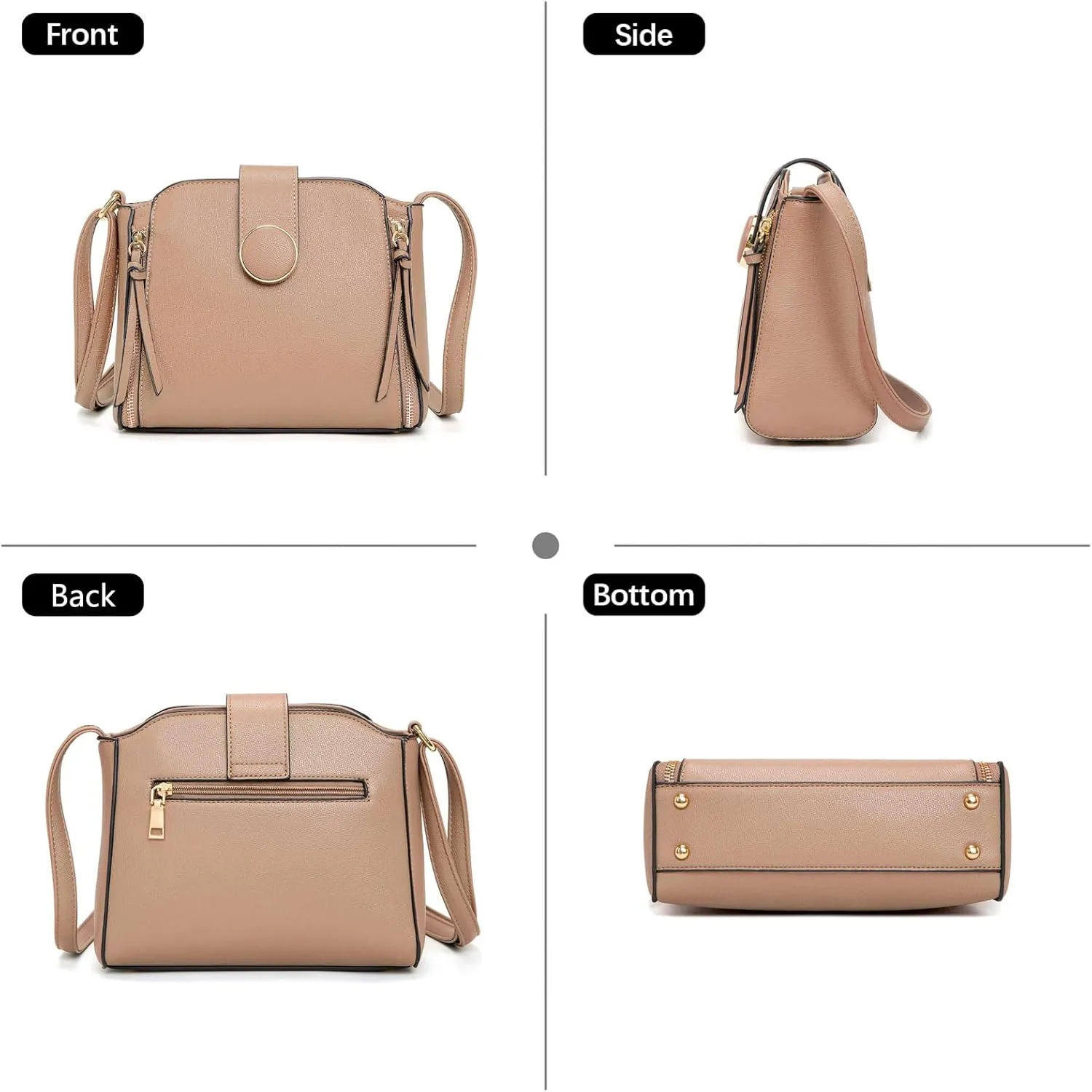 LA TERRE Lightweight Medium Crossbody Bag, Crossbody Purse Shoulder Bag for Women with Adjustable Strap