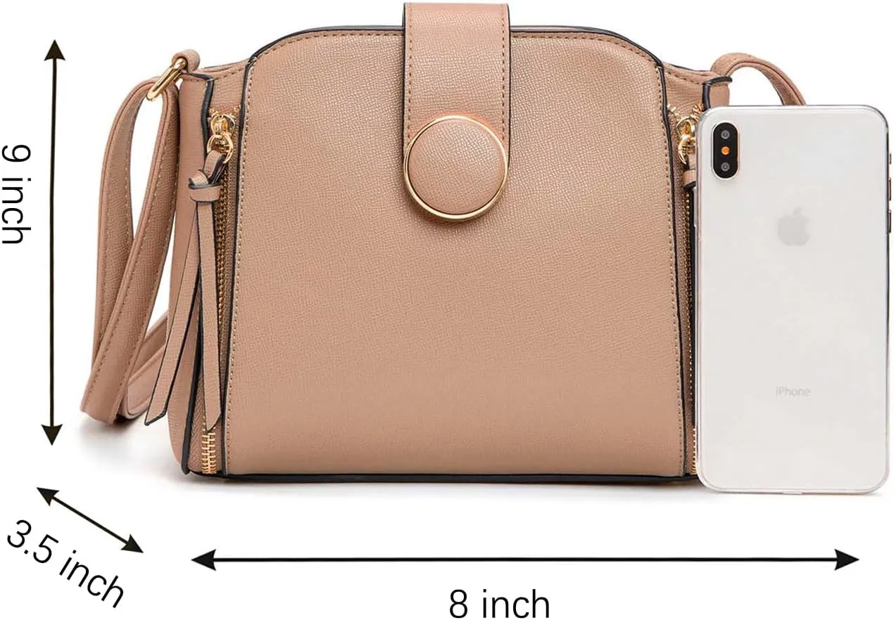 LA TERRE Lightweight Medium Crossbody Bag, Crossbody Purse Shoulder Bag for Women with Adjustable Strap