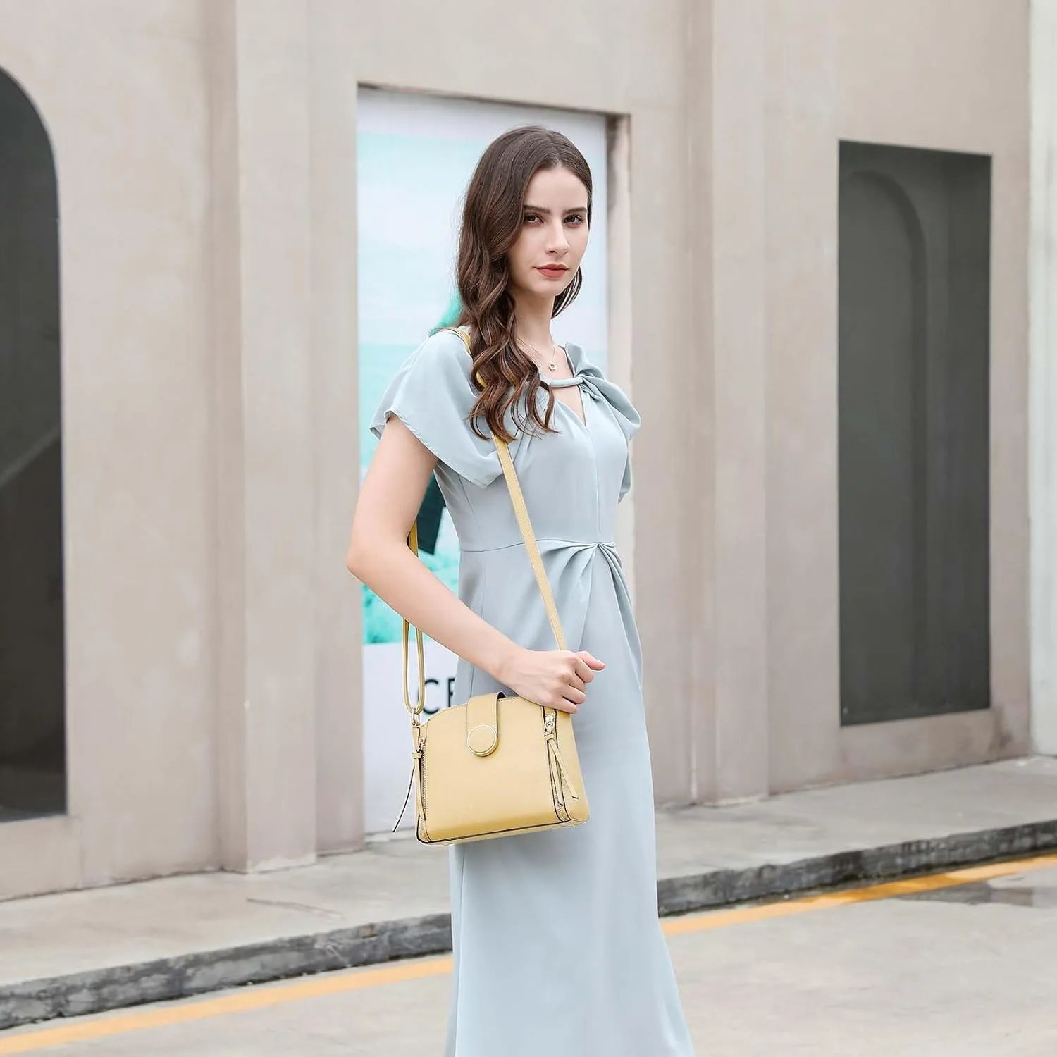 LA TERRE Lightweight Medium Crossbody Bag, Crossbody Purse Shoulder Bag for Women with Adjustable Strap