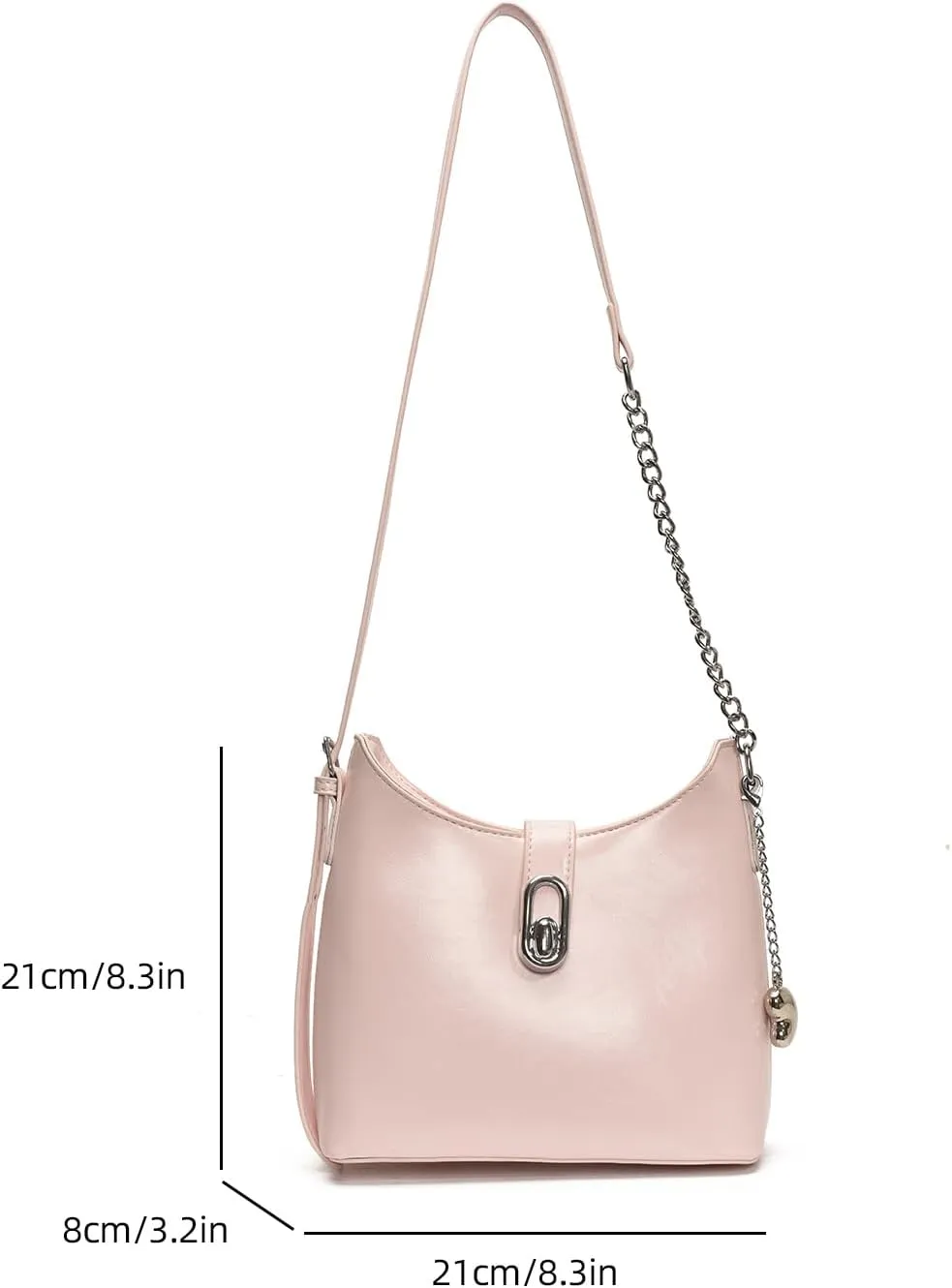 Ladies' handbag, single-shoulder bag, shoulder strap and zipper closed crossbody bag, ladies' handbag
