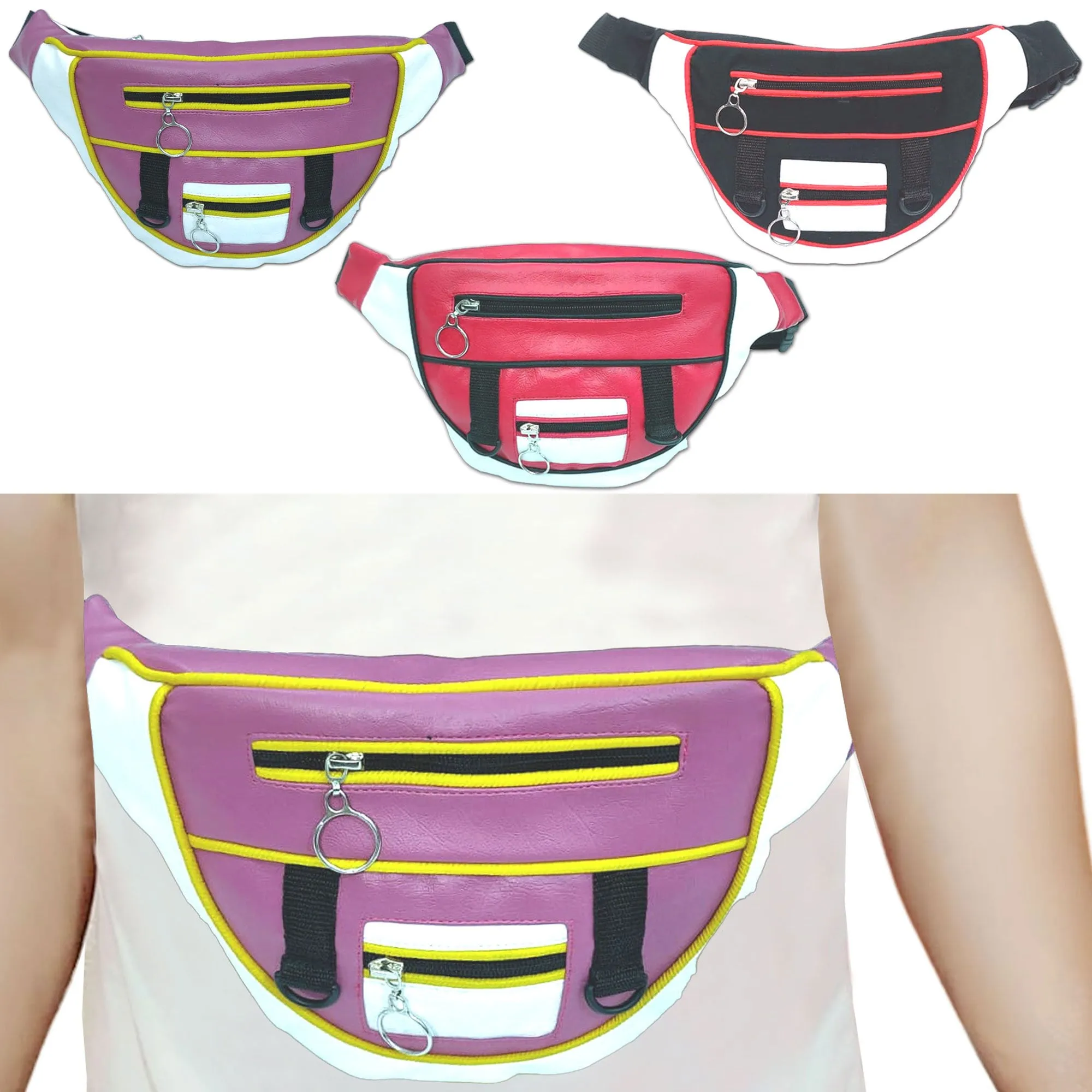Ladies Women Multicolor Bum Bag Waist Purse Pouch Hip Fanny Pack Sports Travel