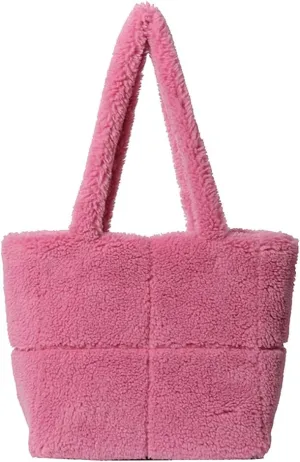 Lamb Wool Handbag for Women Soft Plush Shoulder Bag Fluffy Tote Bag Furry Top Handle Bag Cute Fuzzy Hobo Bag