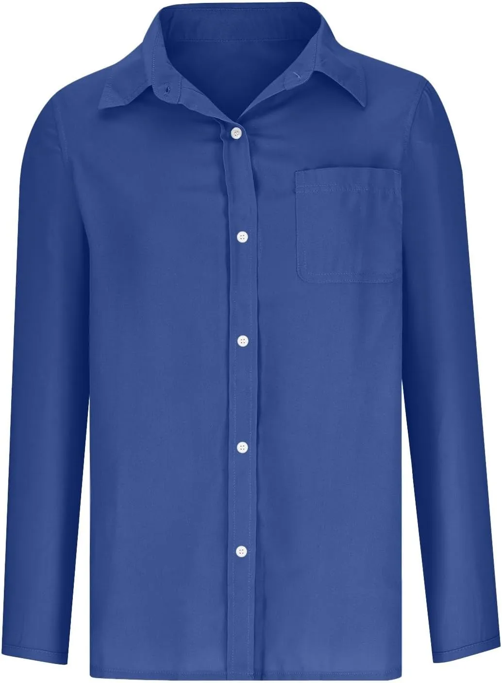 Lastesso Linen Shirts for Women Casual Button Down Summer Plain T-Shirts Classic Cover Up Loose Blouses Collared Work Tops