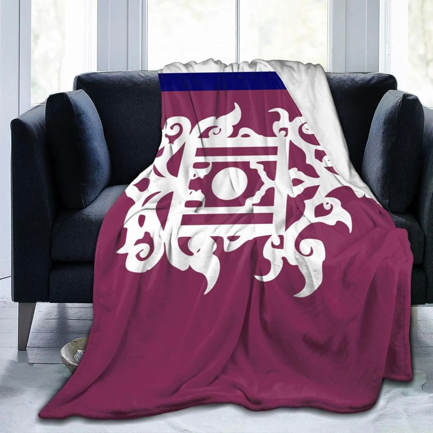 Late 19th Century Flag of Sulu Throw Blanket for Couch 60"x50" Soft Cozy Flannel Blanket for Bed Sofa Chair Decor Blankets