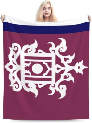 Late 19th Century Flag of Sulu Throw Blanket for Couch 60"x50" Soft Cozy Flannel Blanket for Bed Sofa Chair Decor Blankets