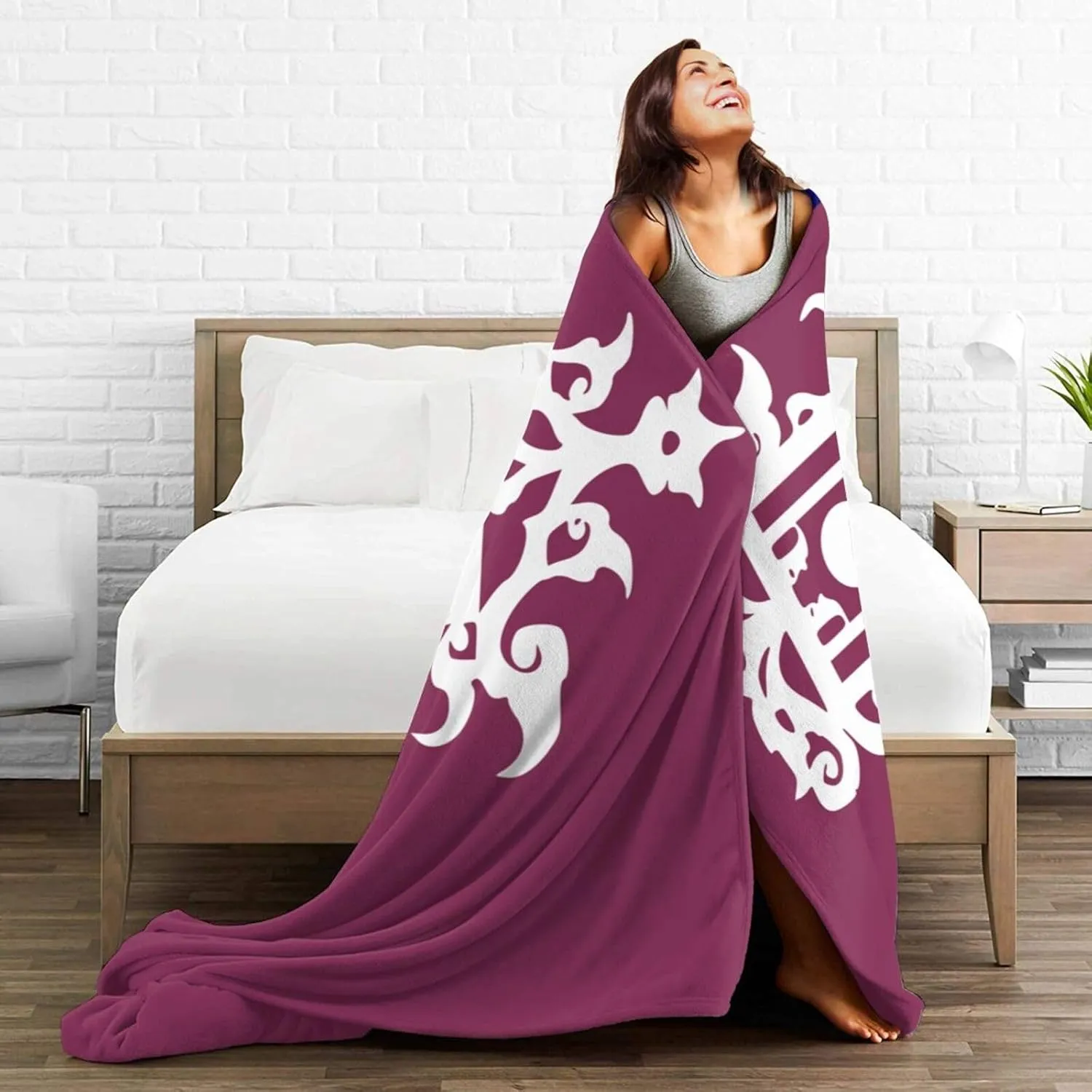 Late 19th Century Flag of Sulu Throw Blanket for Couch 60"x50" Soft Cozy Flannel Blanket for Bed Sofa Chair Decor Blankets