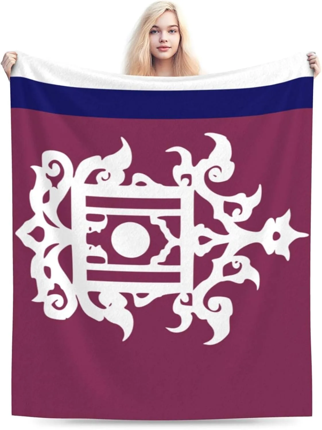 Late 19th Century Flag of Sulu Throw Blanket for Couch 60"x50" Soft Cozy Flannel Blanket for Bed Sofa Chair Decor Blankets