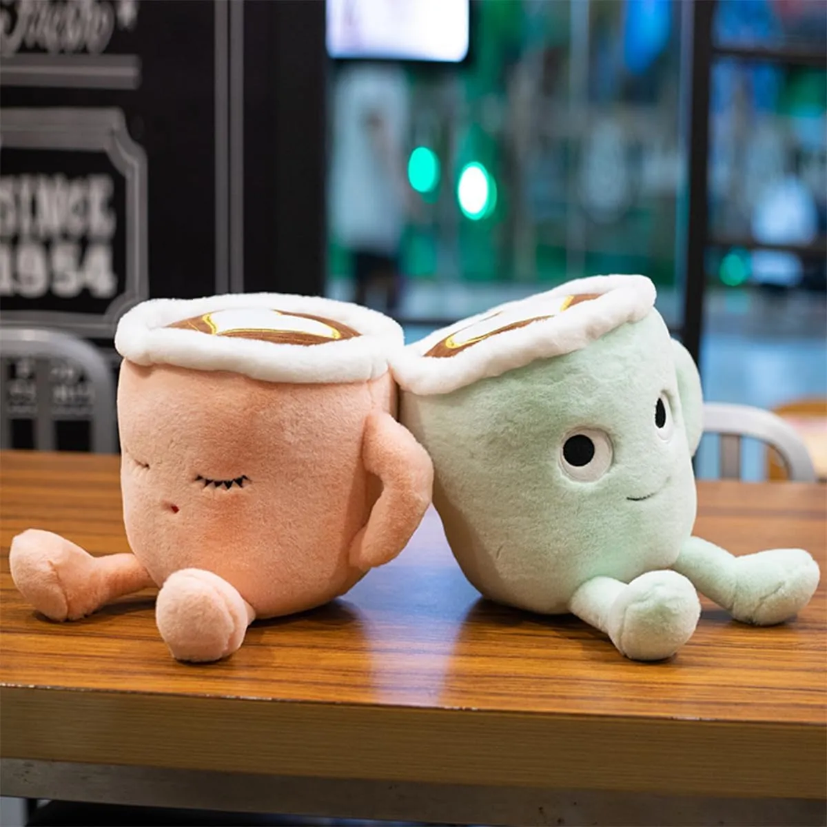 Latte Plush Pillow, 11.8 Inch Coffee Cup Plush Doll Toy, Coffee Food Stuffed Plush, Christmas Birthday Gift for Kids Adults Boys Girls (Pink)
