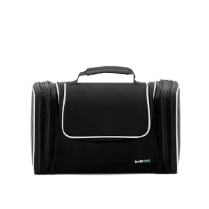 LAVIEVERT Toiletry Bag/Makeup Organizer/Cosmetic Bag/Portable Travel Kit Organizer/Household Storage Pack/Bathroom Storage with Hanging for Business, Vacation, Household - Black