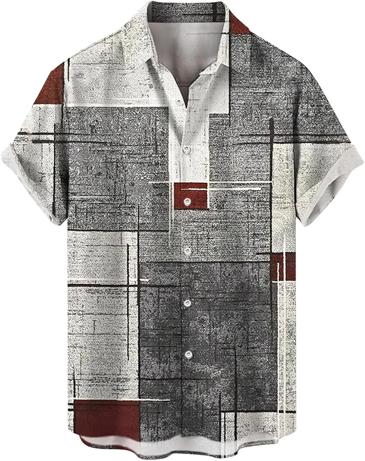 LCMTWX Hawaiian Shirt Splicing Day Shirts Short Sleeve Casual Button Down Beach Flower Shirt and Shorts Suits Mens Blue