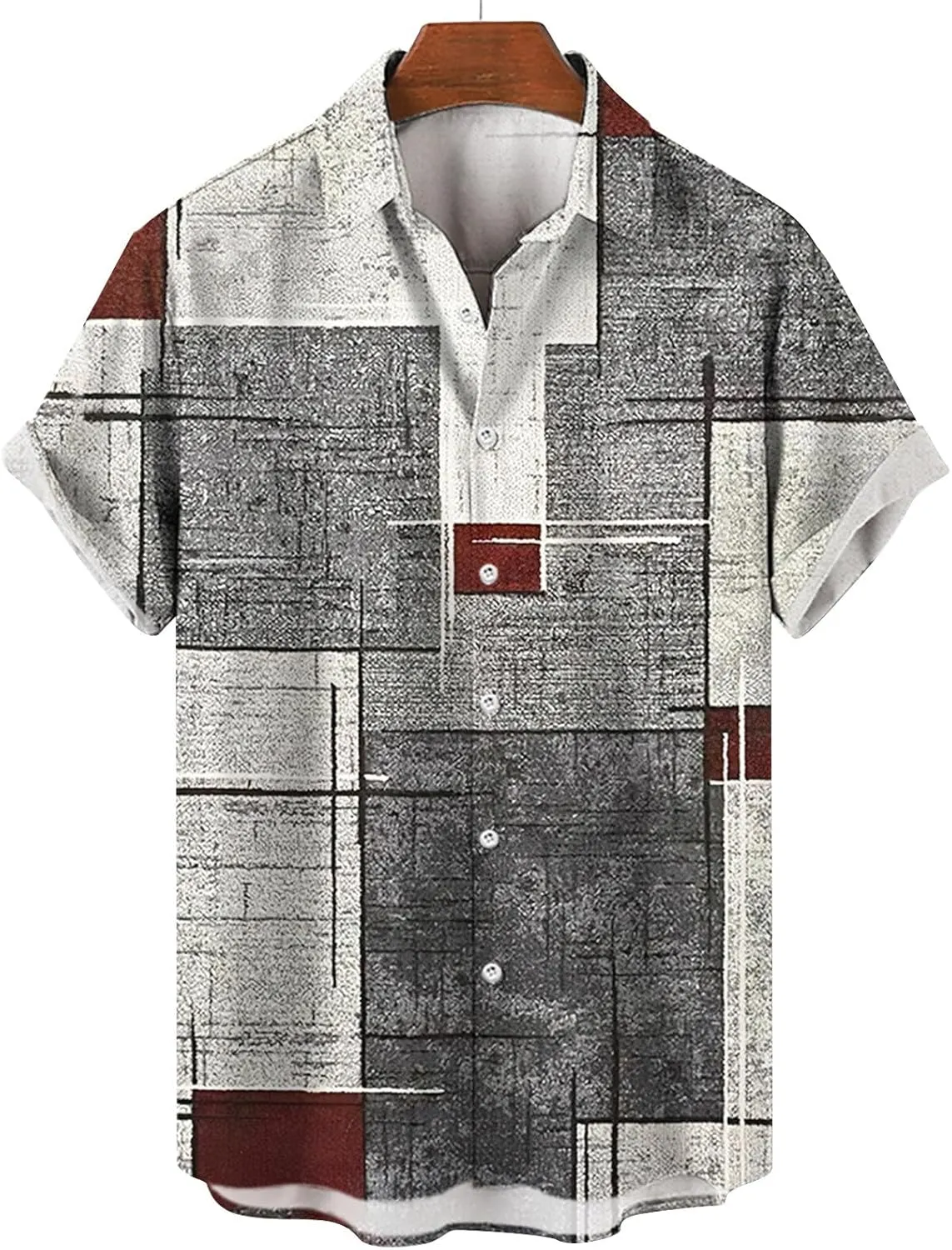 LCMTWX Hawaiian Shirt Splicing Day Shirts Short Sleeve Casual Button Down Beach Flower Shirt and Shorts Suits Mens Blue