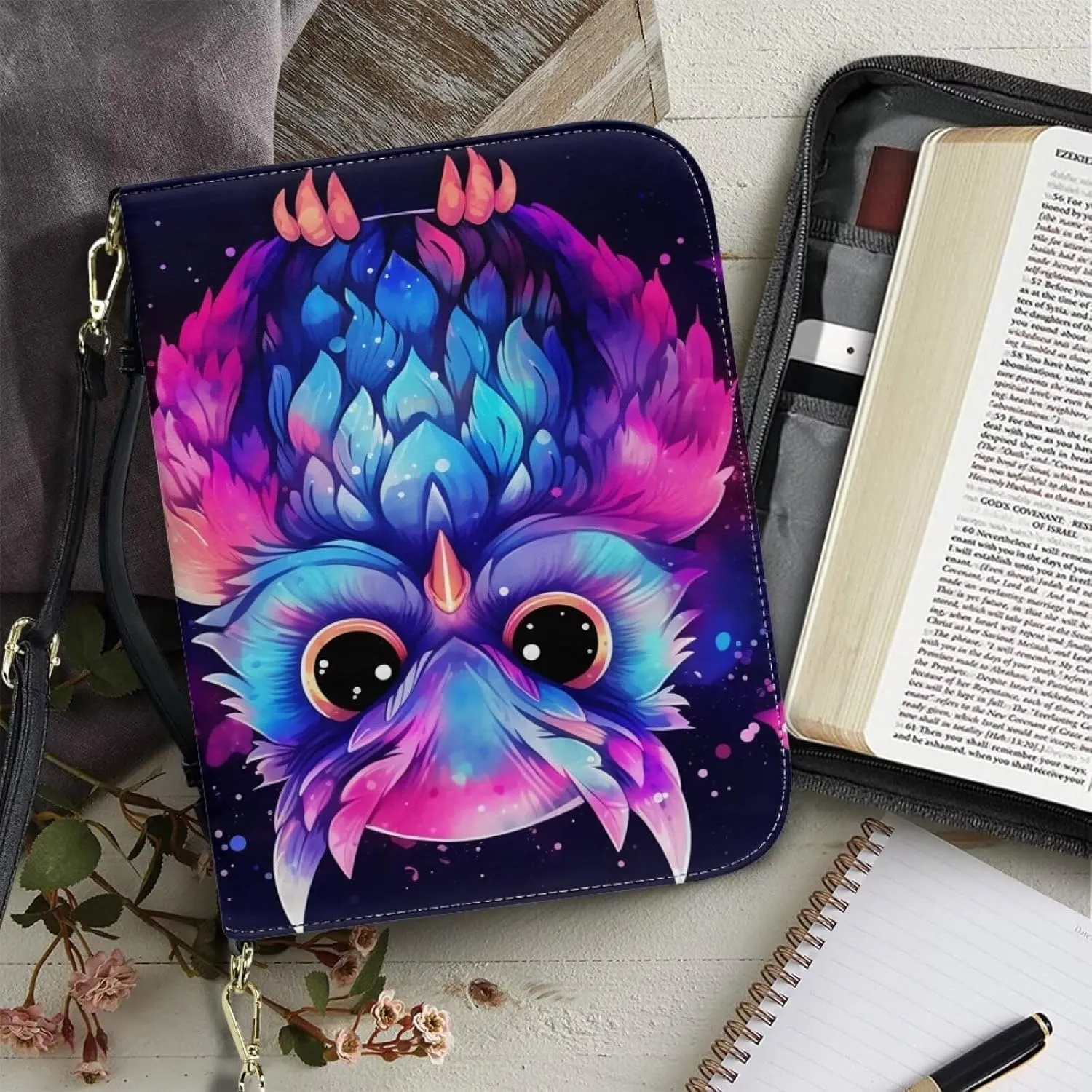 Leather Bible Cover Bags for Womens Fashion Crossbody Prayer Purse with Shoulder Strap