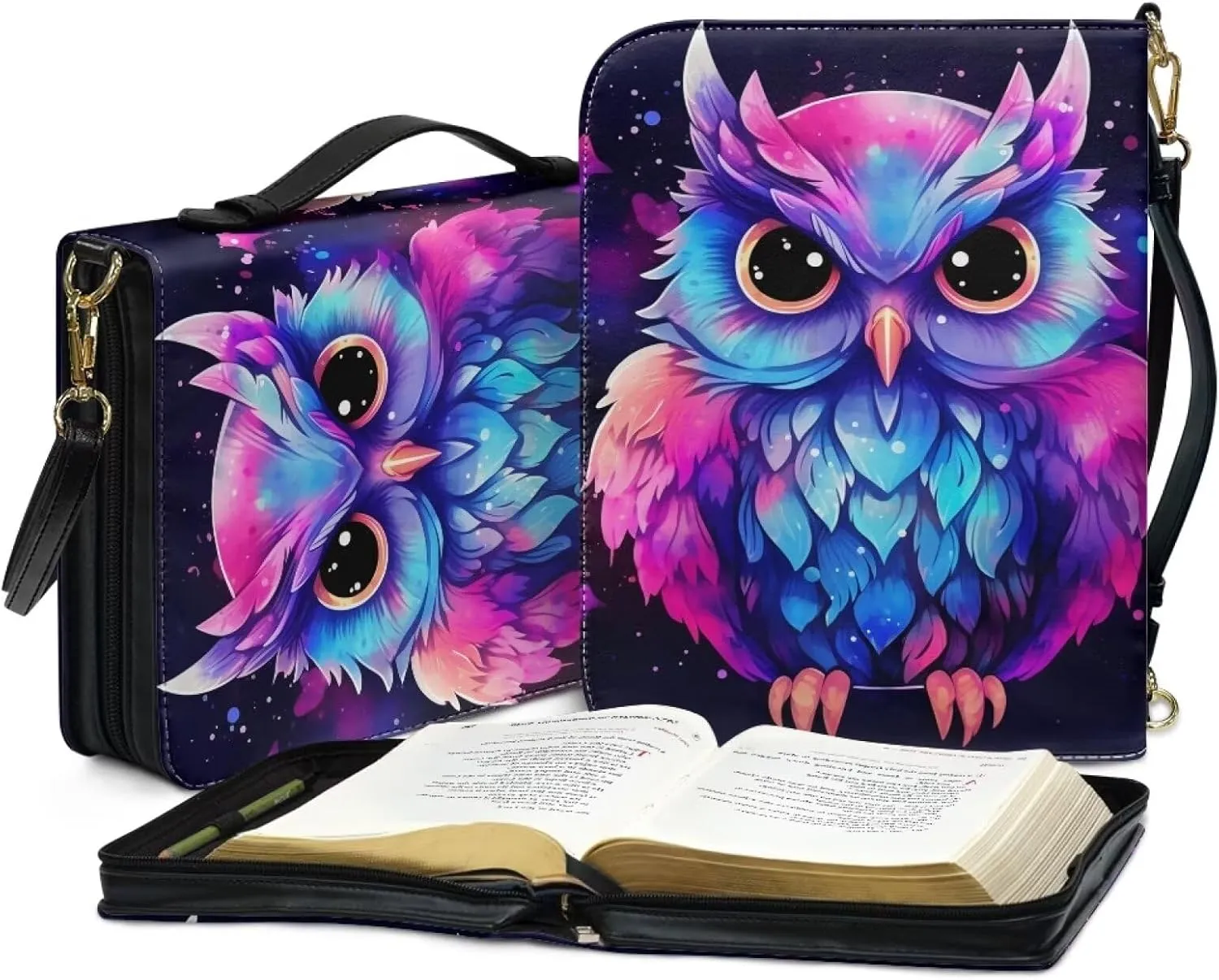Leather Bible Cover Bags for Womens Fashion Crossbody Prayer Purse with Shoulder Strap
