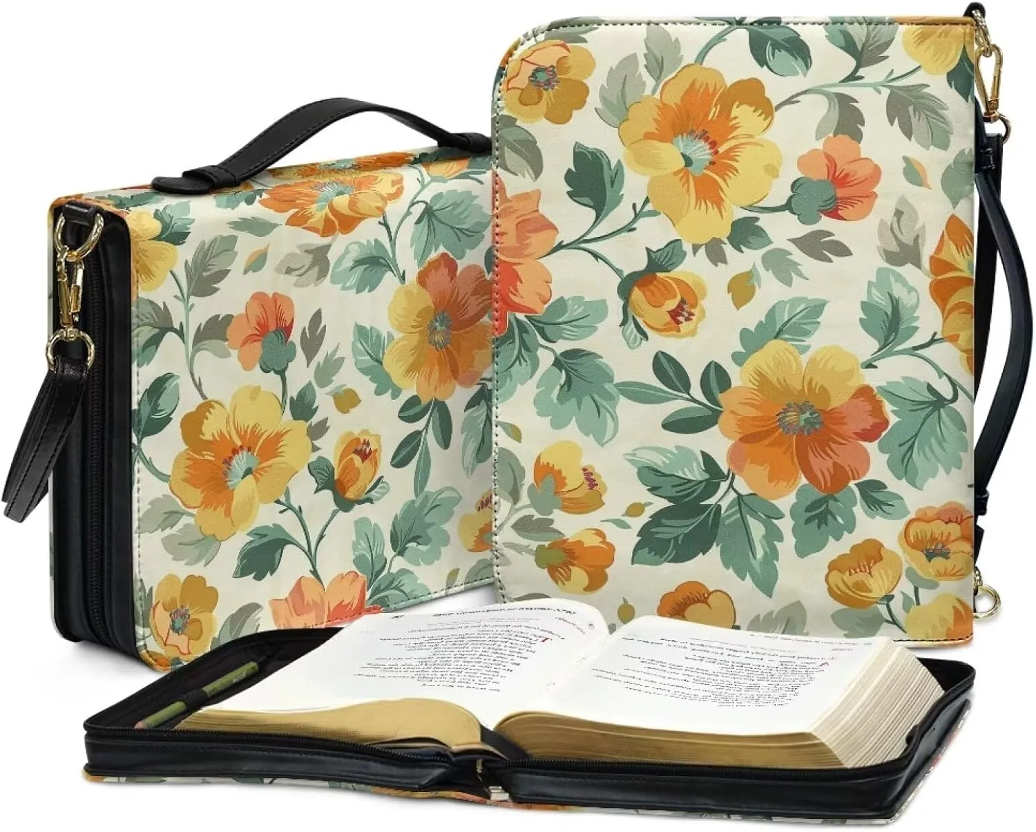 Leather Bible Cover Bags for Womens Fashion Crossbody Prayer Purse with Shoulder Strap