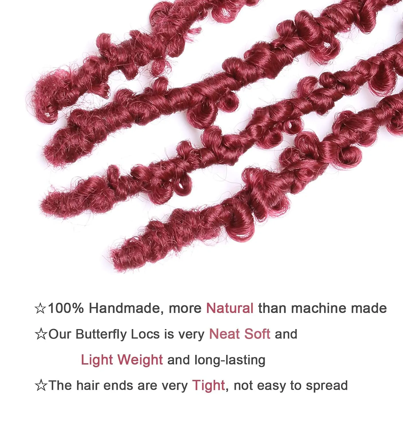 Leeven 12 Inch Butterfly Locs Crochet Hair 6 Packs Blonde Short Bob Crochet Butterfly Locs Braids Hair Handmade Pre-looped Messy Distressed Faux Locs Hair for Women 27#