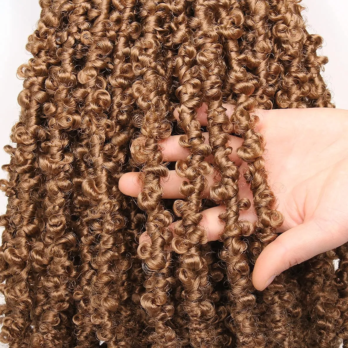 Leeven 12 Inch Butterfly Locs Crochet Hair 6 Packs Blonde Short Bob Crochet Butterfly Locs Braids Hair Handmade Pre-looped Messy Distressed Faux Locs Hair for Women 27#