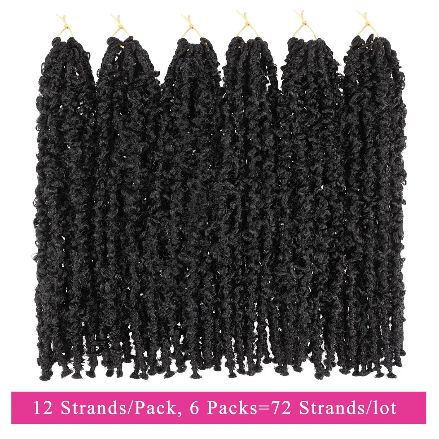 Leeven 12 Inch Pre-twisted Butterfly Locs Crochet Hair 6 Packs Short Crochet Butterfly Locs Dark Brown Synthetic Messy Distressed Faux Locs Crochet Hair Extensions for Women 4# 12 Strands/Pack