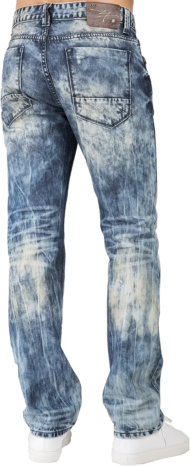 Level 7 Men's Premium Denim Jeans Slim Straight Handcrafted Artisan Wash