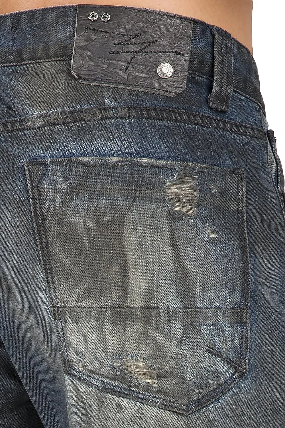 Level 7 Men's Premium Denim Jeans Slim Straight Handcrafted Artisan Wash