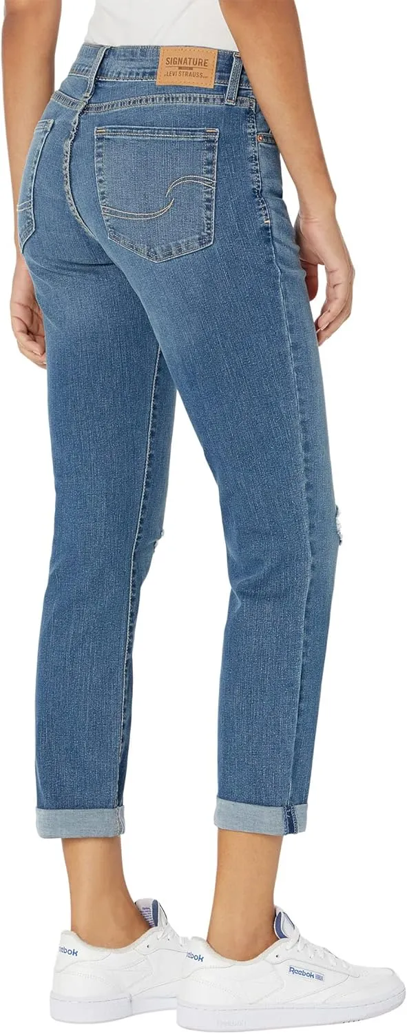 Levi Strauss Signature Gold Women's Mid Rise Slim Boyfriend Jeans (Available in Plus Size)