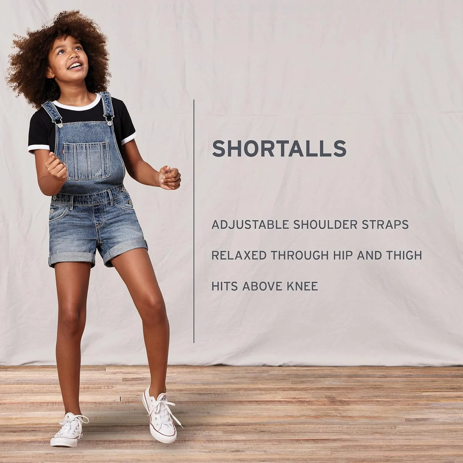 Levi's Girls' and Baby Denim Shortall