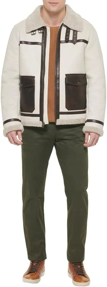 Levi's Men's Faux Shearling Rancher Aviator Jacket