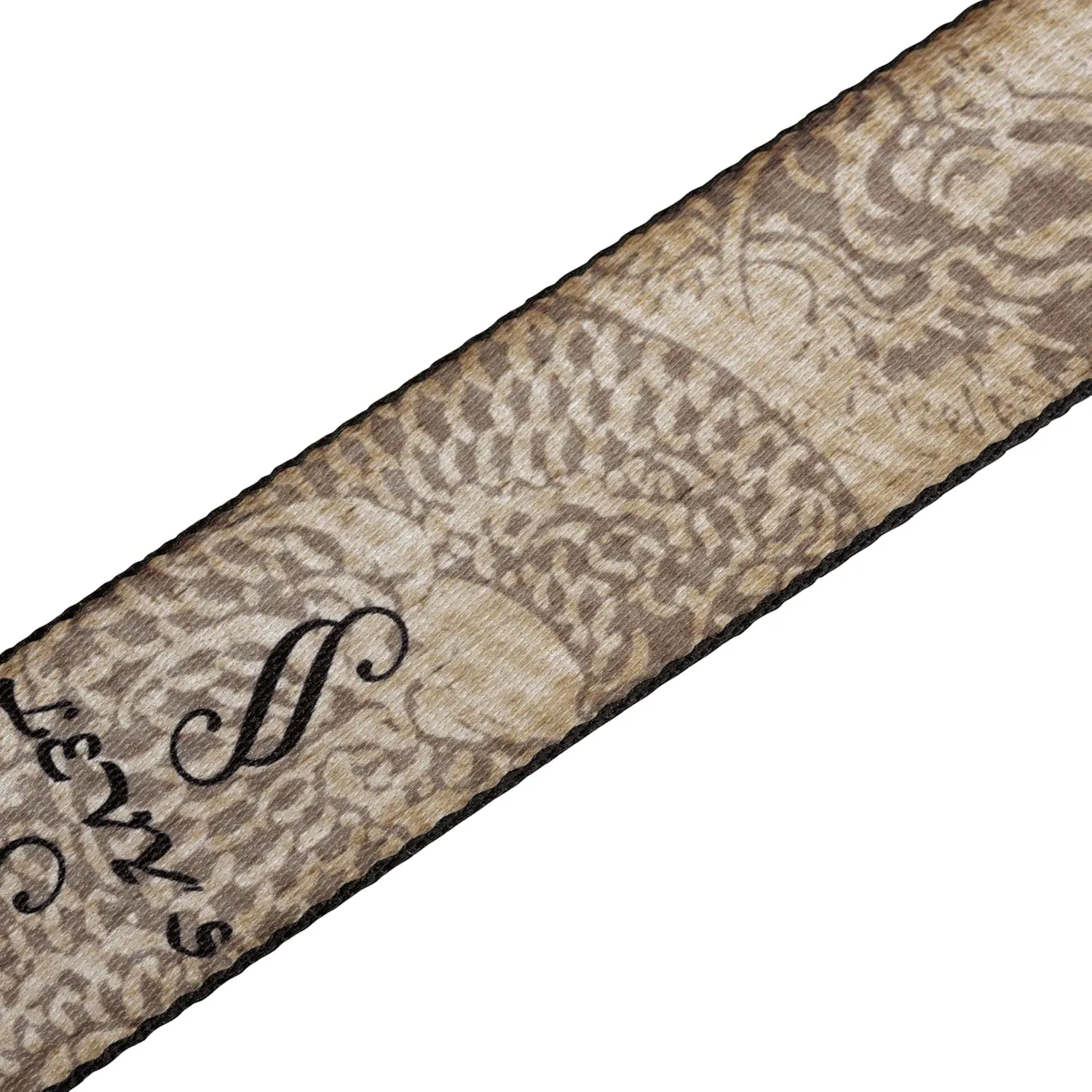 Levy's Leathers 2" Wide Polyester Guitar Strap with Genuine Leather Ends; Dragon and Chinese Hanzi Motif (MPD2-012)