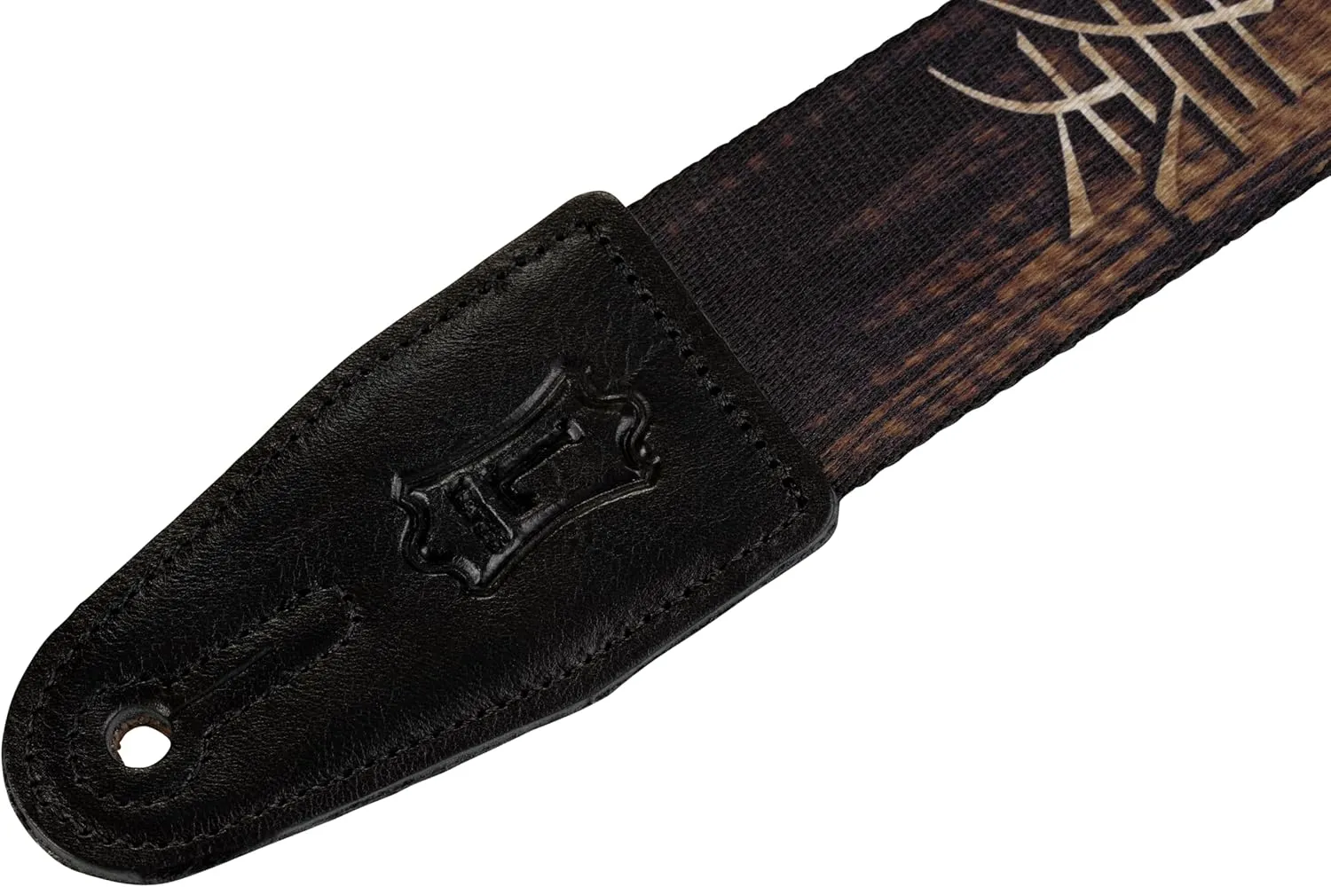 Levy's Leathers 2" Wide Polyester Guitar Strap with Genuine Leather Ends; Dragon and Chinese Hanzi Motif (MPD2-012)
