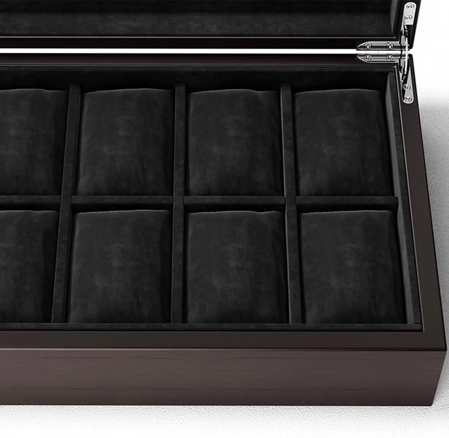 LHX Watch Storage Box Wooden Transparent Glass Mount Box 34.2 * 12 * 9CM(34.5 * 21 * 9CM)