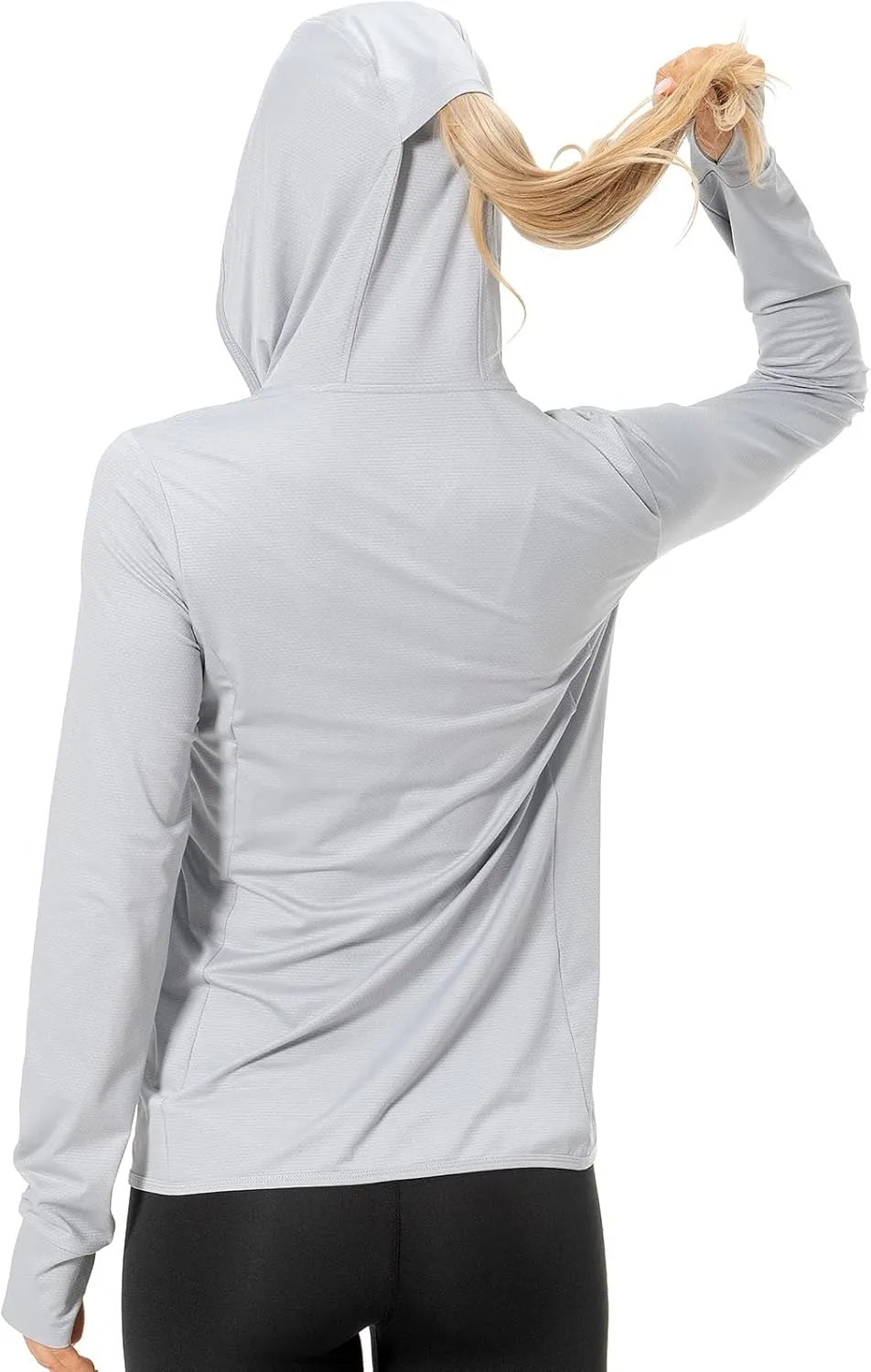 Lightbare Women's UPF 50  Full Zip Hoodie Jacket Long Sleeve Hooded Sun Shirt with Pockets