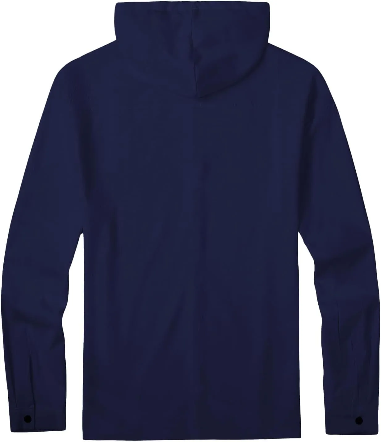 Lightweight Hooded Shirts for Men Roll Up Long Sleeve Casual Buttton Down Drawstring Hoodies Beach Yoga T Shirts