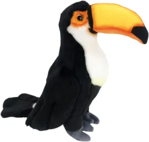 lilizzhoumax Lifelike Toucan Stuffed Animal,Realistic Bird Plush,Super Soft Toucan Plush, Figure Toy,Girl Toys,Gift for Kids,Home Decor(Black 11.8 inch)