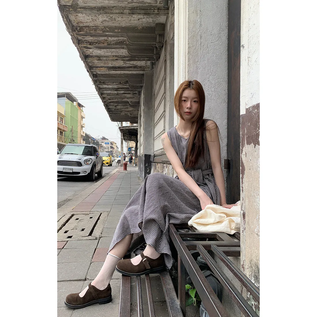 linen artistic  dress