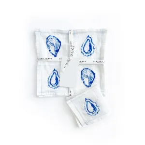 linen cocktail napkins set of 4 | oysters
