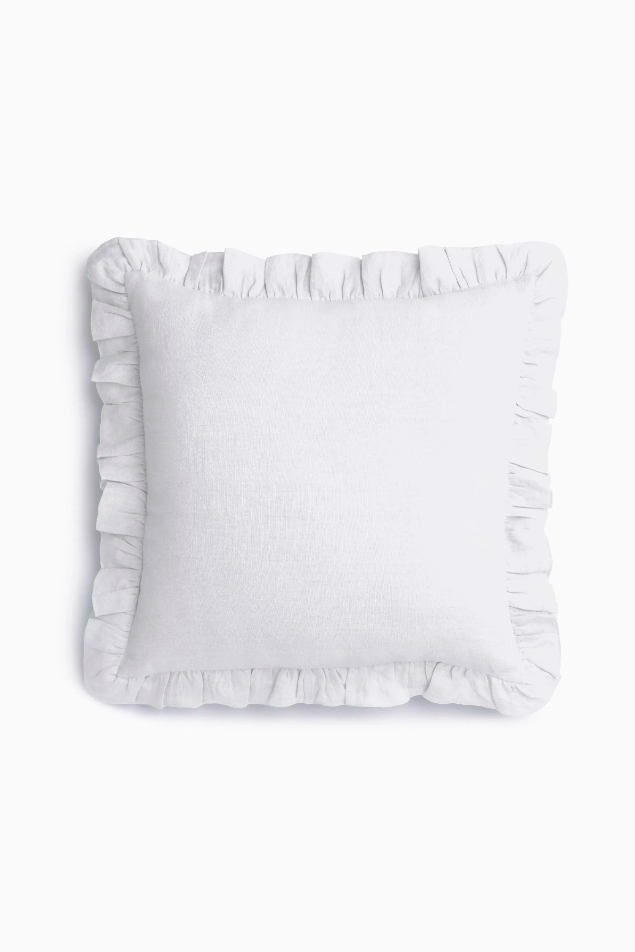 Linen Ruffle Medley Cushion Cover-Oatmeal