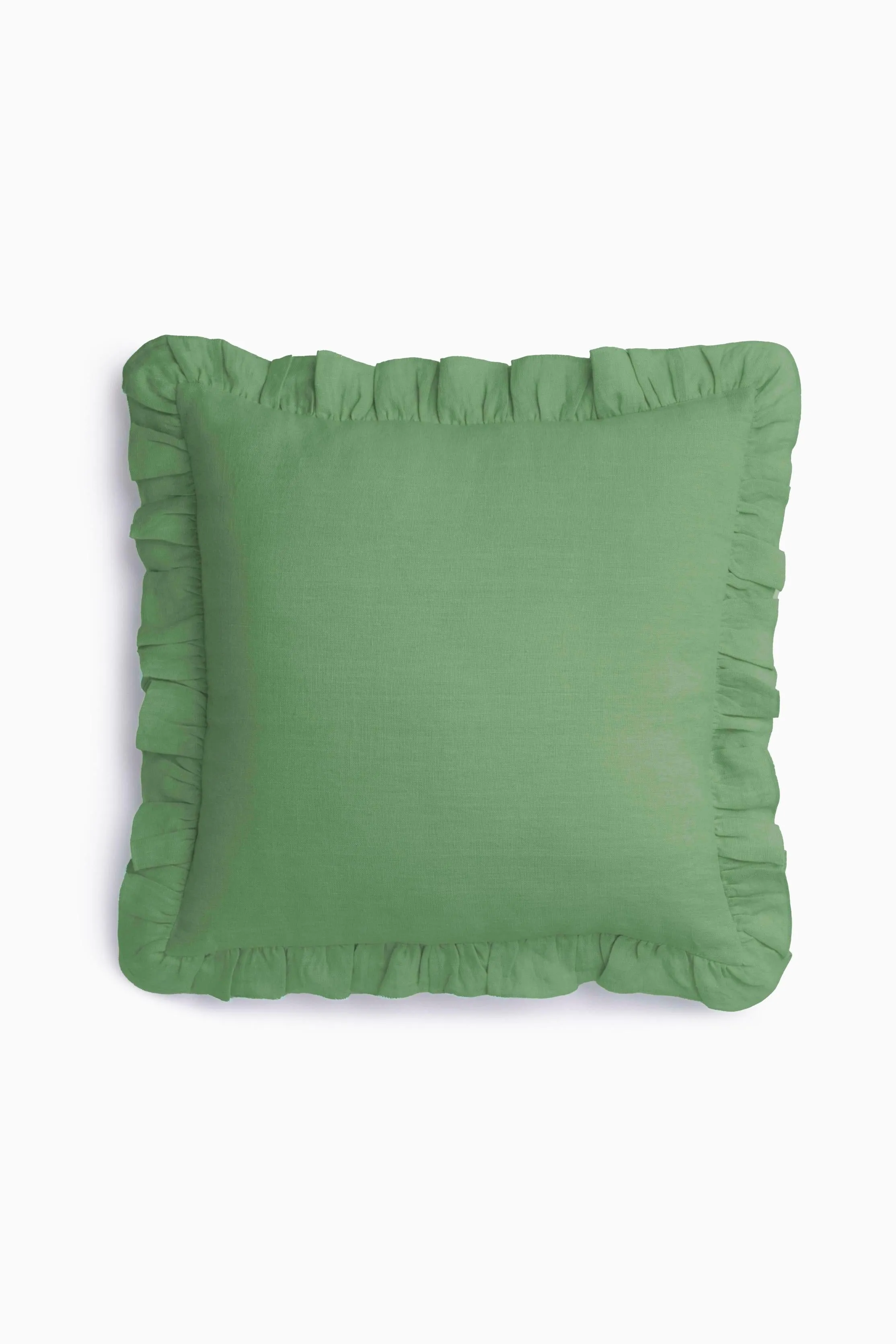 Linen Ruffle Medley Cushion Cover-Oatmeal