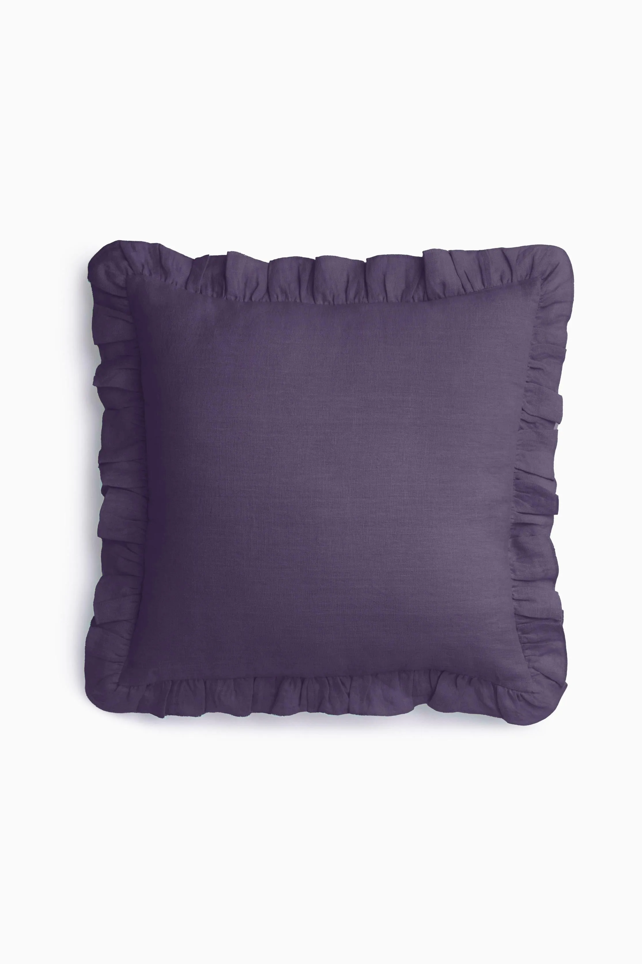 Linen Ruffle Medley Cushion Cover-Oatmeal