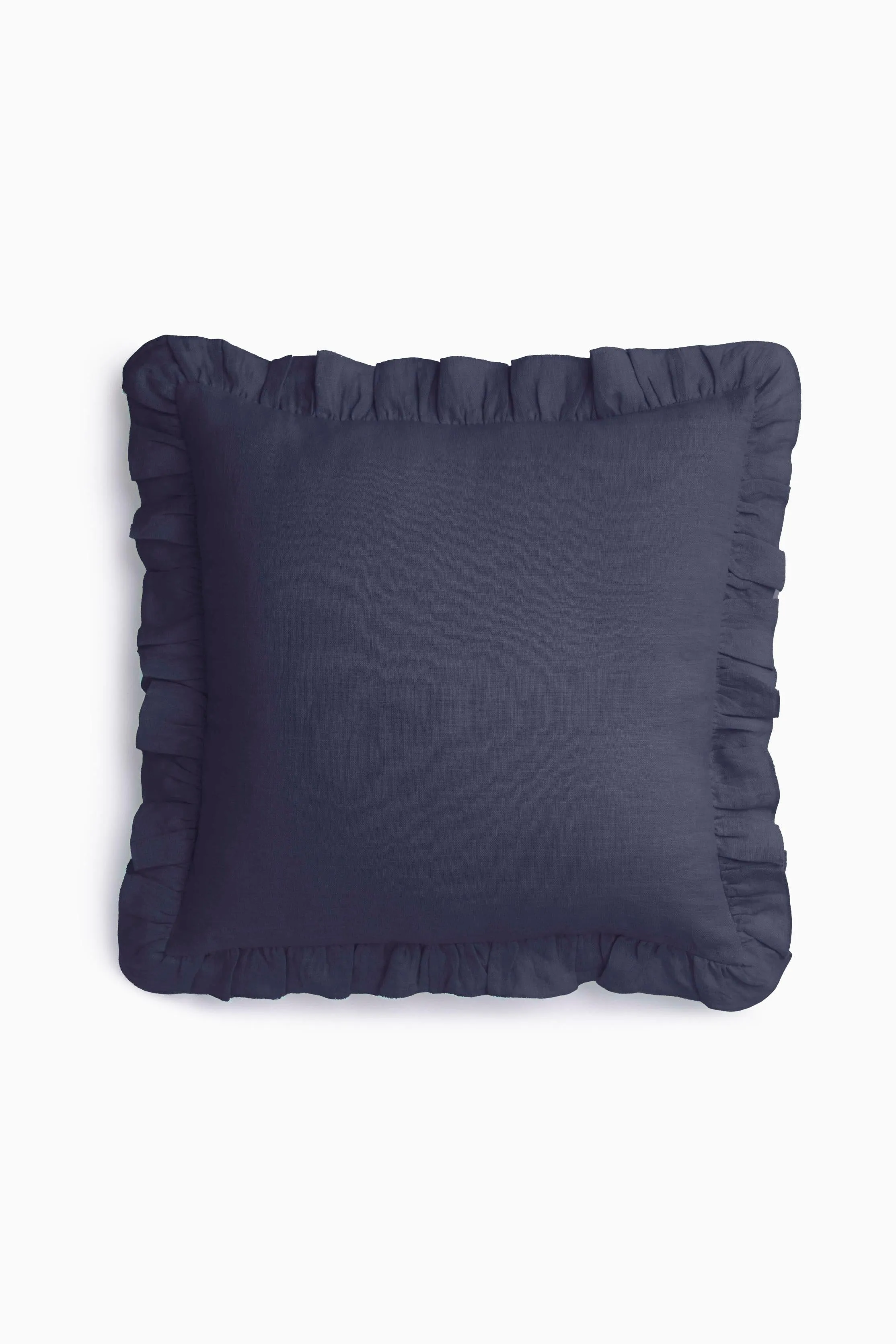 Linen Ruffle Medley Cushion Cover-Oatmeal