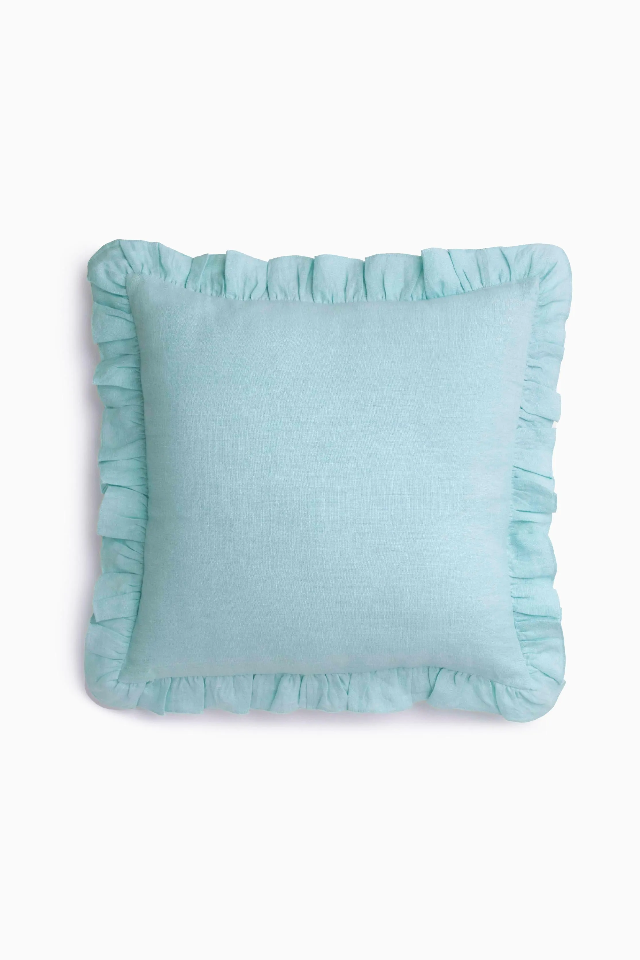 Linen Ruffle Medley Cushion Cover-Oatmeal
