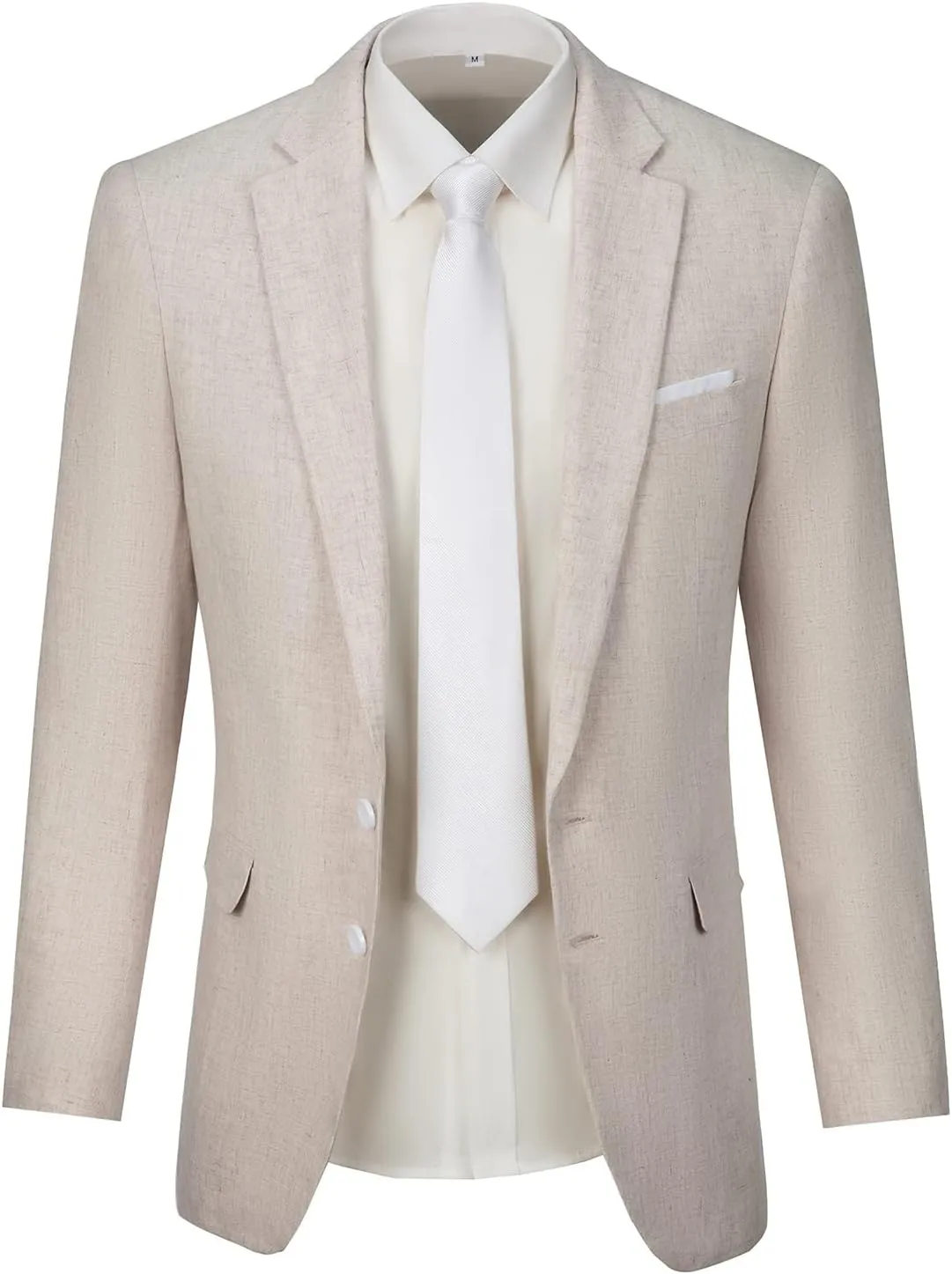 Linen Suit 3 Pieces Vintage Retro Wedding Prom Suits Slim Fit Jacket Blazer Groom Tuxedos
