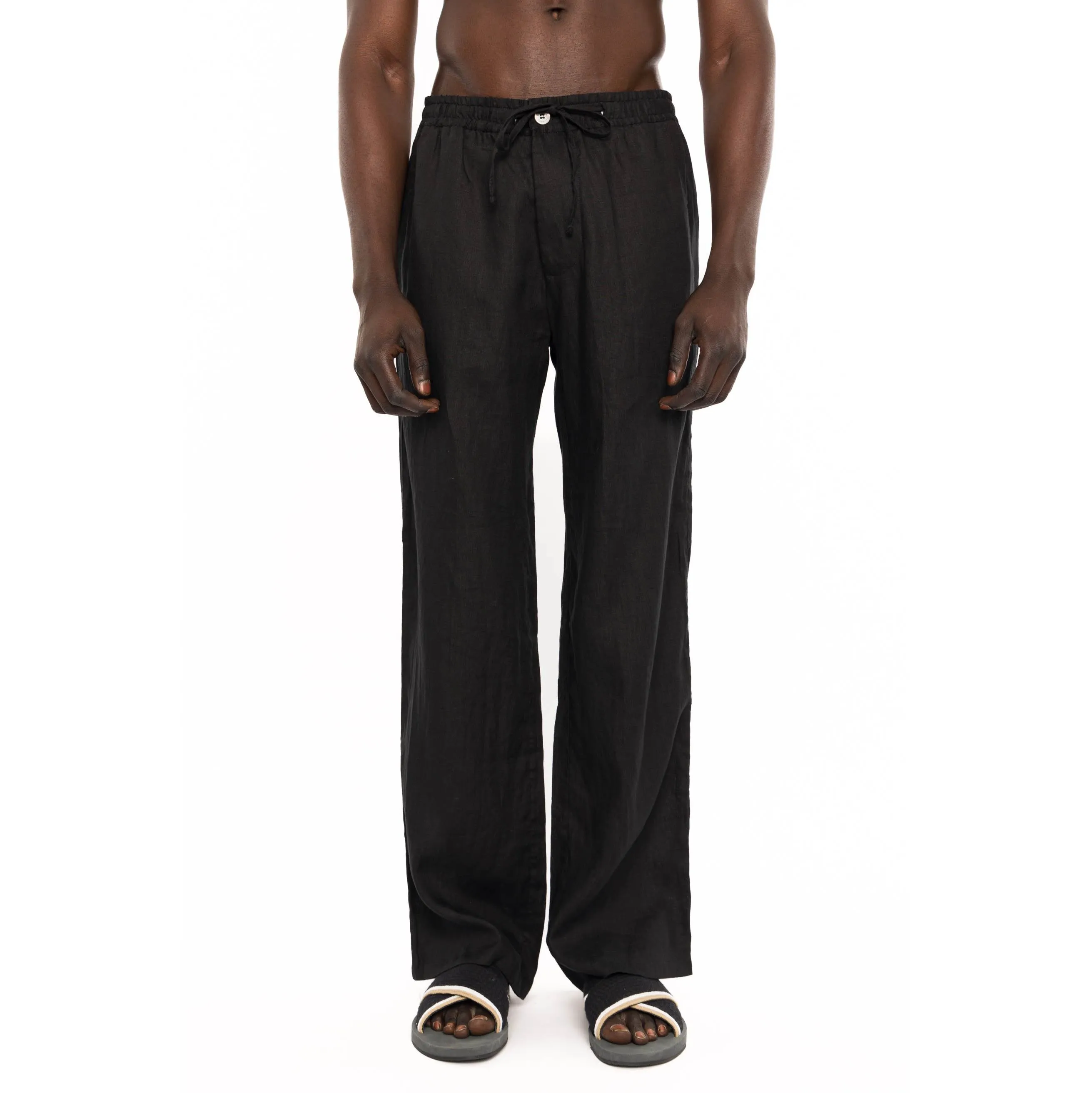 LINEN TROUSER WITH DRAWSTRING
