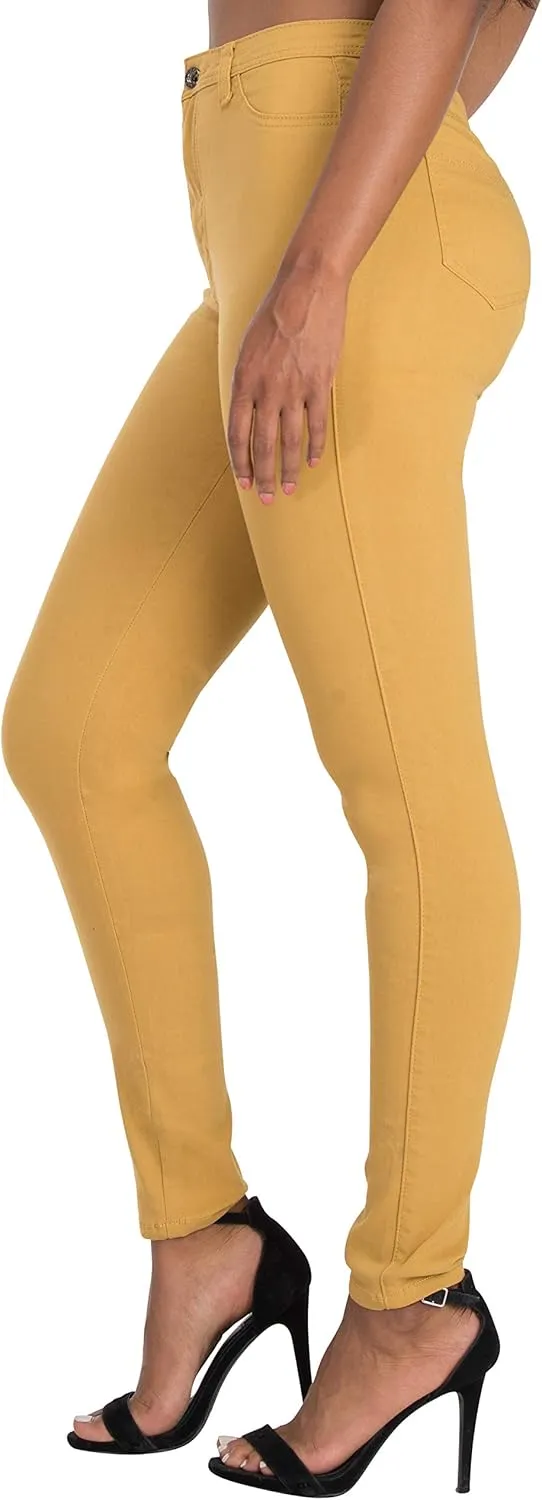 LOVER BRAND FASHION High Rise-Waisted Colored Destroyed Ripped Distressed Jeans Pants for Women