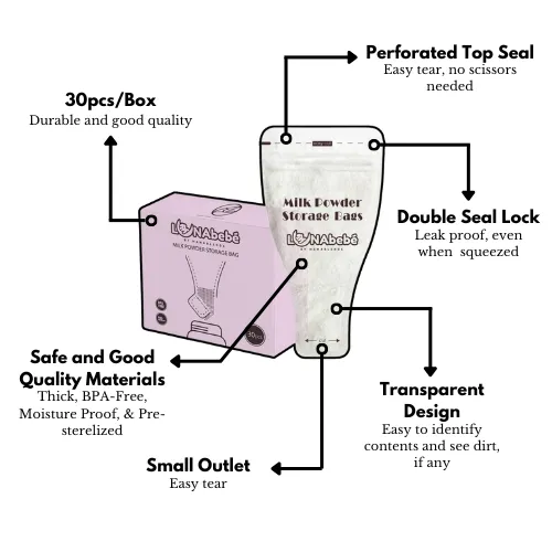 Lunabebe Powdered Milk Storage Bags