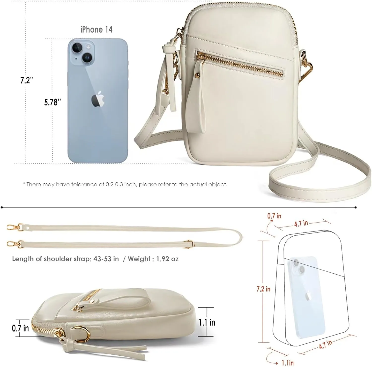 M-Plateau Crossbody Bags for Women and Men, Cross Body Bag Purses for Women Small,Phone Purse and with Adjustable Strap