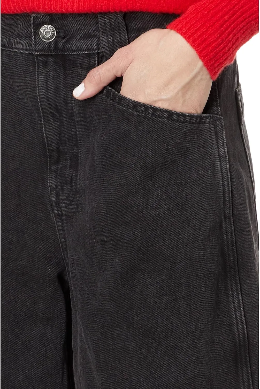 Madewell Women's Black Denim Culotte in Jonston Wash