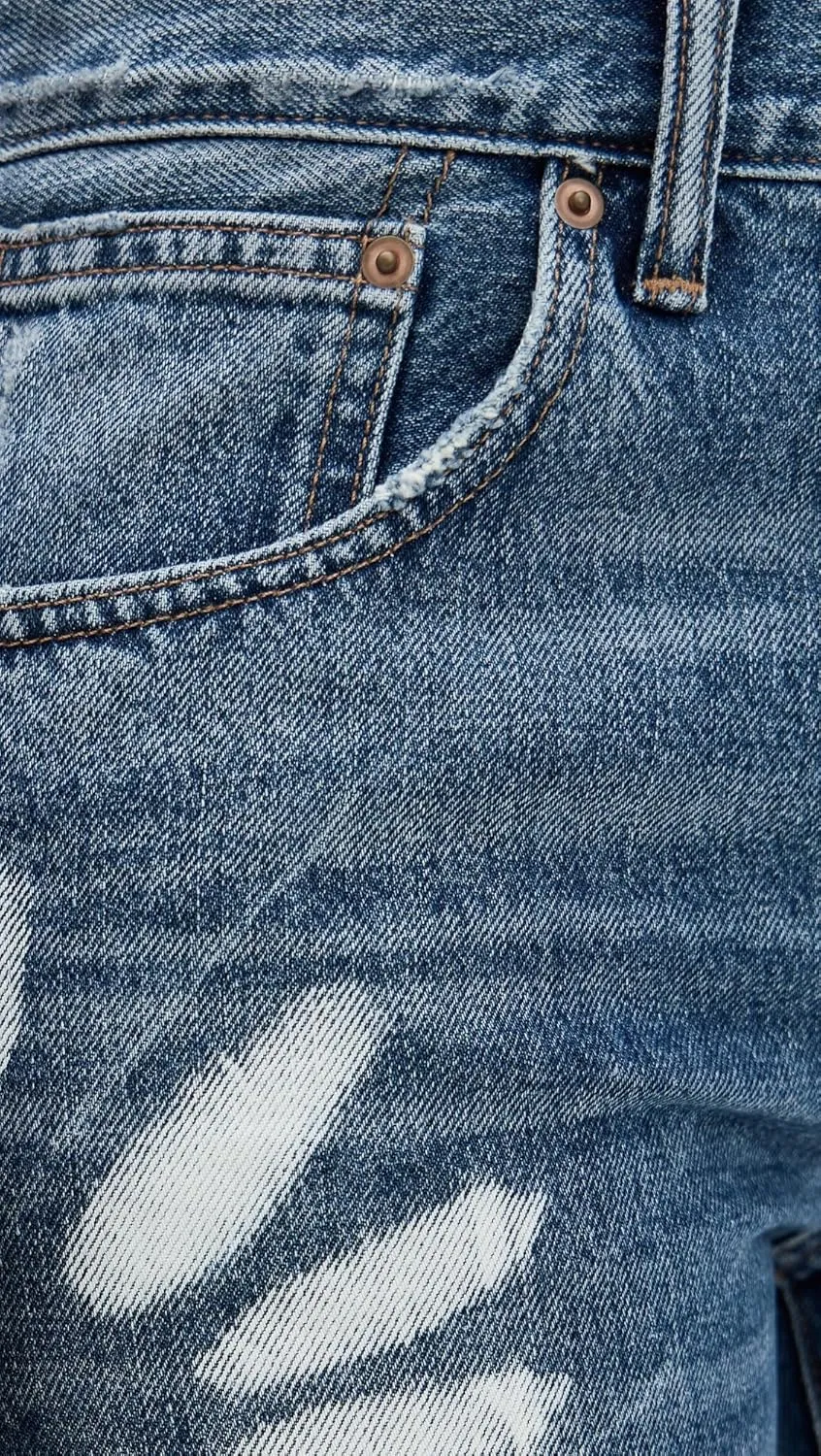 Madewell Women's Dean Easy Straight Jeans in Shibori Wash