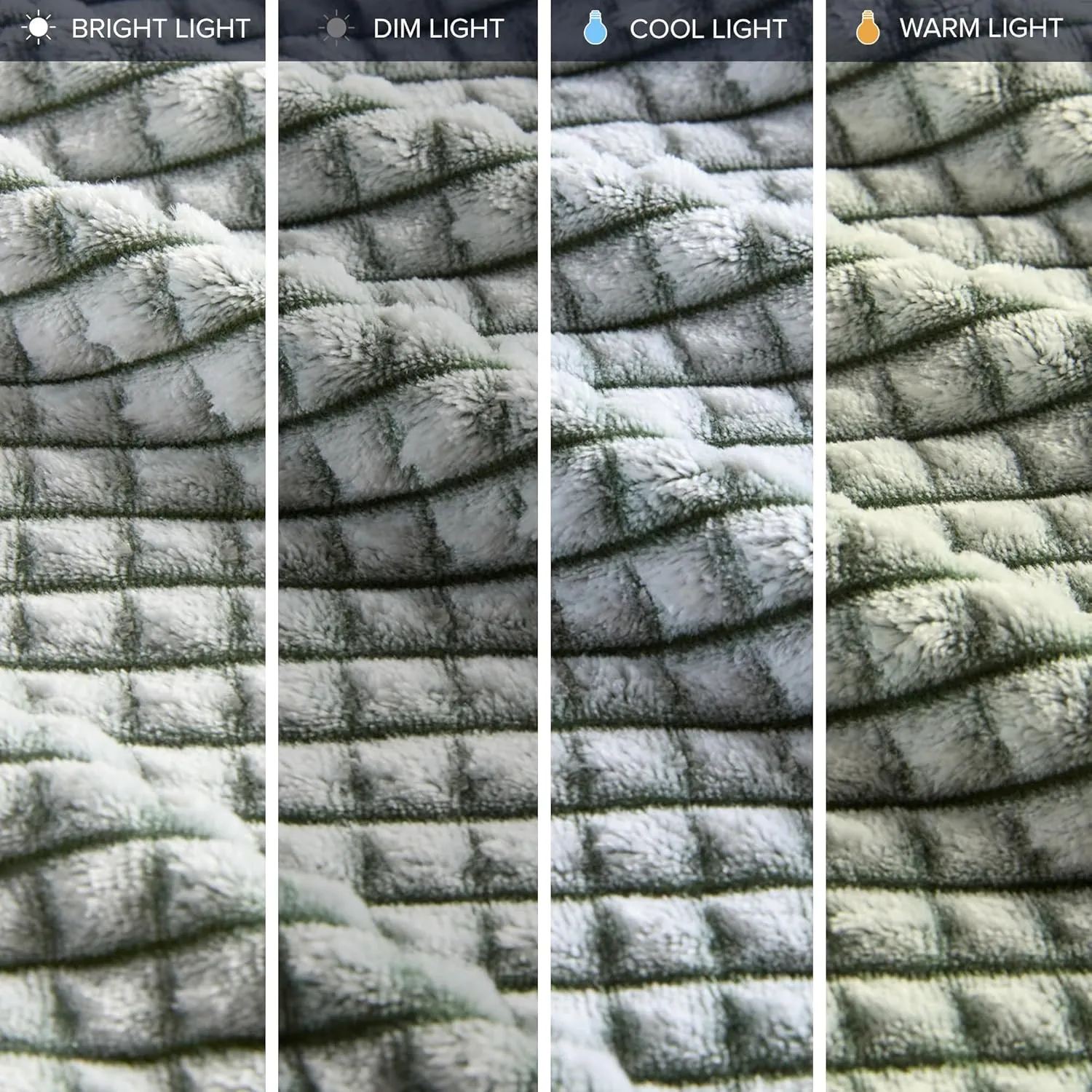 Madison Park Cozy Blanket Soft Plush Blanket Chic Backprinted Carved Texture Design, Trendy, All Seasons Lightweight Bedding for Summer Cover for Bed, Couch & Sofa, Full/Queen, Green