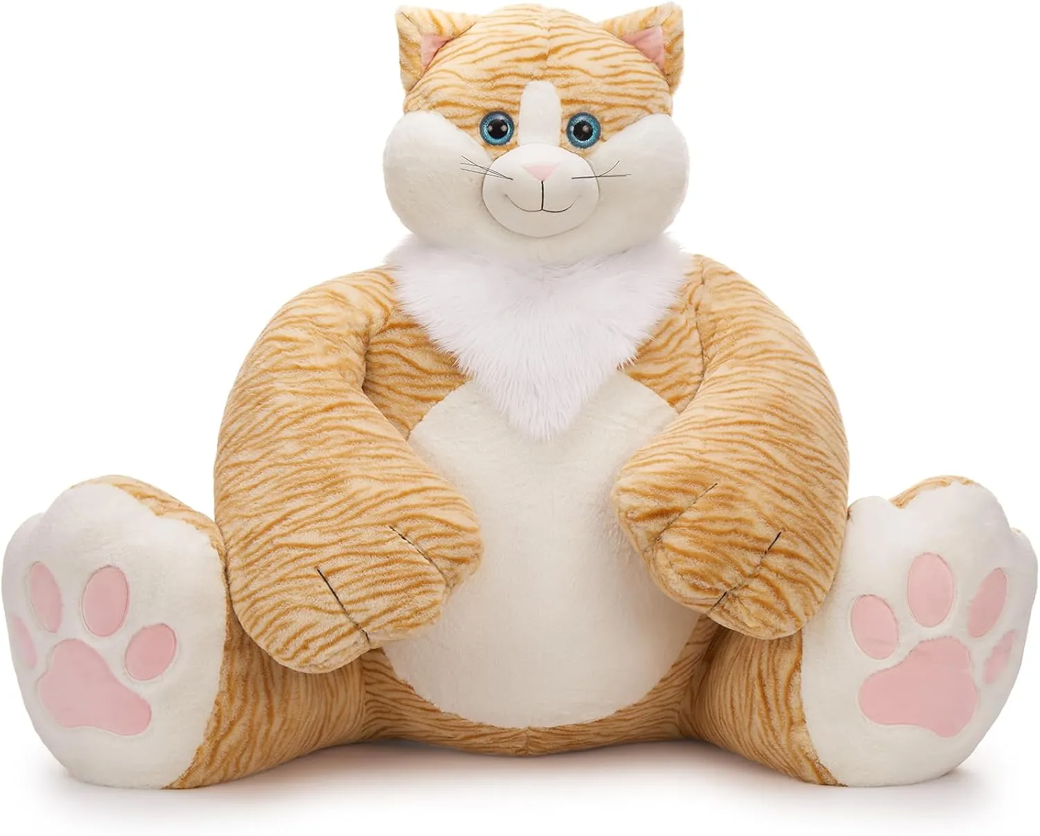 MaoGoLan 20lbs Giant Big Fat Orange Cat Plush Toy, Large Overweight Cat Stuffed Animal 39.3 inches Huge Cute Jumbo Soft Toys,Huge Big Size Fluffy Plushy Fat Oversized Plushie, Gifts for Kid Girl