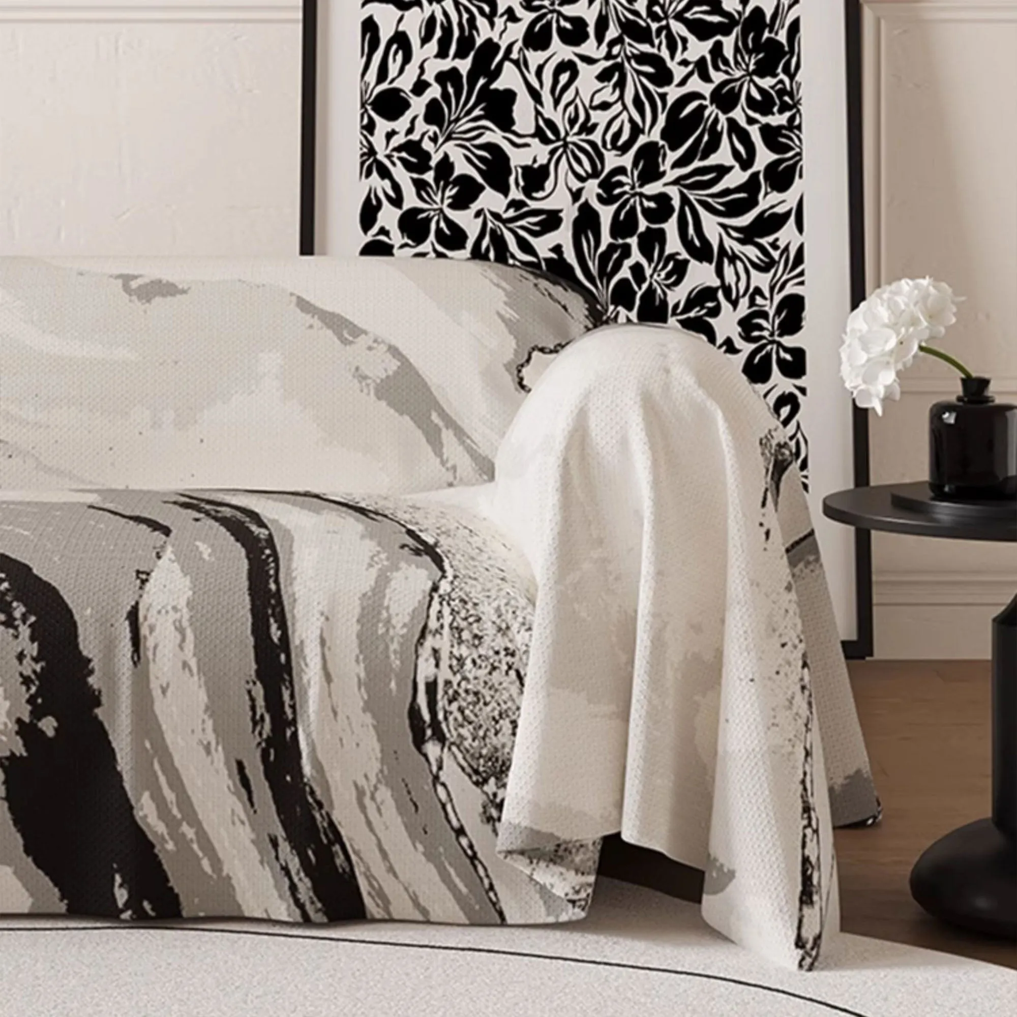 Marble Drift Linen Sofa Cover
